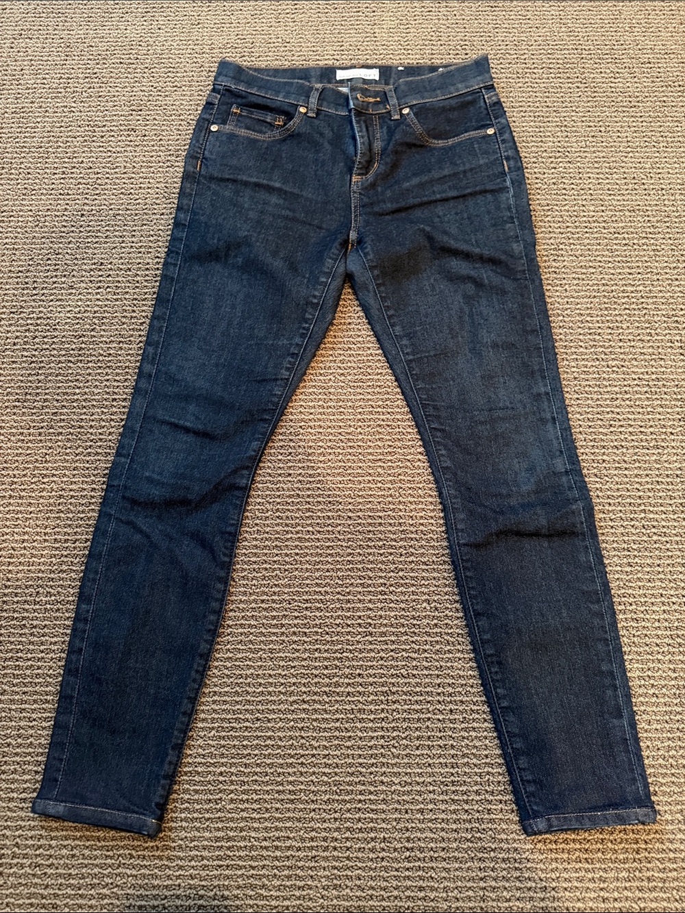 LOFT Dark Indigo Skinny Jeans